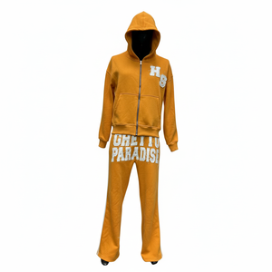 Style Tendance Personnalisable Vente en Gros Prix Bas Survêtement Homme Personnalisé avec Impression Sérigraphique 2-en-1 à Fermeture Éclair Polyester/Coton - Product Image 1
