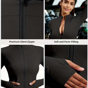 Combinaison de sport pour femme à col montant et demi-zip, idéale pour l'exercice intensif et le yoga - Product Image 4