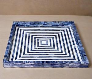 Bandeja Decorativa con Incrustaciones de Hueso de Diseño Personalizado, Proveedor Mayorista de Bandejas de Regalo - Product Image 1