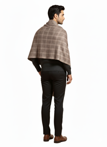 Plaid Cashmere Shawl Fringe <b>Wrap</b> Ethnic Scarf Winter Shoulder Cover for Men and Women - Product Image 4