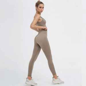 Conjunto de Yoga de 2 Piezas para Mujer, de Secado Rápido, Transpirable y Ecológico, en Spandex/Nylon, Fabricado en Fábrica Profesional, Ropa Deportiva sin Costuras para Gimnasio - Product Image 3