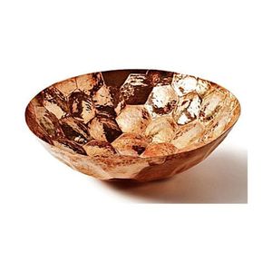 Bol décoratif en cuivre martelé fait main, design hexagonal, bol à fruits en métal pour la décoration de table à la maison, ustensiles de cuisine, saladier - Product Image 1