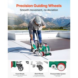 Soldadora de Aire Caliente para Techos de Alta Potencia 3400W 220V, para Plástico PVC TPO, Ancho de Soldadura de 1.57 Pulgadas, Espesor de 0.04-0.08, Máquina de Soldar de 6 Pulgadas - Product Image 3