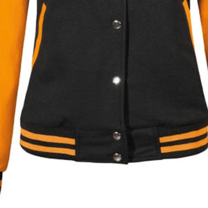 Veste de baseball personnalisée avec logo brodé, corps en laine, manches en cuir, veste universitaire pour équipe scolaire - Product Image 3