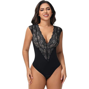 Combinaison en maille unie élégante à manches longues style string pour femme, idéale pour la plage - Product Image 1
