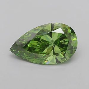 8 CT Pear Cut Green Lab Grown <b>Diamond</b> VVS2 Clarity Fancy Green Color Loose <b>Diamond</b> - Product Image 1