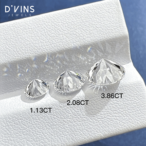 เพชร D'VINS JEWELS เพชรเลี้ยงในห้องปฏิบัติการ ทรงกลมเจียระไนแบบบริลเลียนท์ สี D ระดับแฟนซีไลท์ เพชรหลวมแบบสังเคราะห์สำหรับทำเครื่องประดับ - Product Image 3