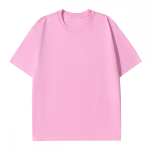 เสื้อยืดคอกลมแขนสั้นทรงโอเวอร์ไซส์สีครีมสำหรับผู้ชาย ผ้าฝ้ายเจอร์ซีย์ถัก 100% สีพื้น สวมใส่สบาย ทรงปกติ - Product Image 5