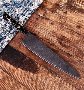 Couteau de Chef Japonais en Acier Carbone Haute Performance Qualité Premium 2026, Manche en Résine, Tranchant comme un Rasoir, Ambidextre, Finition Polie Miroir - Product Image 6
