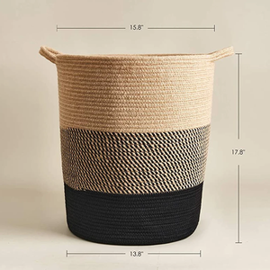 OEM Jute <b>Storage</b> Bins Manufacturer – Custom Size Natural Fiber <b>Storage</b> <b>Basket</b> for International Buyers - Product Image 5
