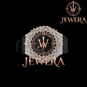 High on Demand Luxury Moissanite Diamond Black Rubber Strap <b>Watch</b> <b>for</b> Daily Wear Parties and Street Fashion Available <b>for</b> Sale - Product Image 3