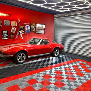 กระเบื้องปูพื้นโรงรถ 25 ชิ้น ป้องกันการลื่นไถล พื้นผิวสองด้าน ผลิตจากพลาสติก สำหรับโรงรถและห้องใต้ดิน คุณภาพพรีเมียม - Product Image 5