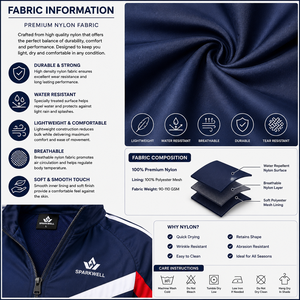 Custom Unisex Navy Red White Color Block Tracksuit Full <b>Zip</b> <b>Hooded</b> Jacket and Pants Set Polyester Regular Fit Adult Autumn Sport - Product Image 4