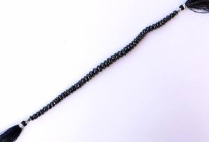 Cuentas redondas facetadas de espinela negra natural, hilo de piedras preciosas, cuentas sueltas para la fabricación de joyería al por mayor - Product Image 3