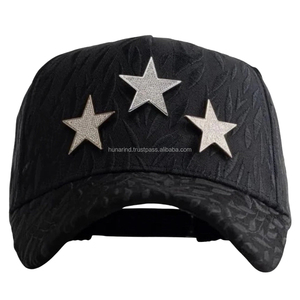 Casquette de baseball sportive unisexe de haute qualité en denim et nylon noir avec visière en daim, 5 panneaux, courbée, couronne moyenne, brodée - Product Image 5