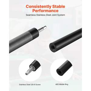 Queue de billard professionnelle en composite de fibre de verre et de titane de 58 pouces et 21 oz avec embout multicouche pour les jeux à domicile et au bureau - Product Image 4