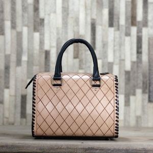 2026 Newly Arrive High Quality Antique Design Hand <b>Tooling</b> Lightweight Genuine <b>Leather</b> Women's Mini Speedy Duffle Bag - Product Image 2