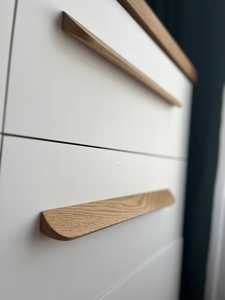 Poignées de porte et de fenêtre anciennes, poignées de porte de placard et poignées de meubles en bois de noyer personnalisées, boutons de tiroir, poignées de meuble de cuisine - Product Image 5