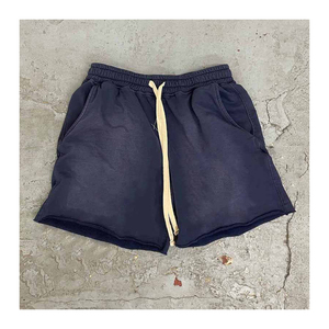 Shorts décontractés pour femmes, délavés à l'acide, avec cordon de serrage, coupe ample, tissu respirant et léger, taille élastique, pour l'extérieur, l'été, mode - Product Image 3