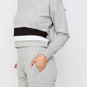 Conjunto Deportivo de Dos Piezas para Mujer, 100% Algodón, Sudadera con Capucha Elegante y Pantalones Deportivos de Pierna Recta, Cuello Redondo, Cómodo, Transpirable y Ligero - Product Image 4