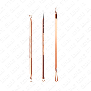 Professional 3 Piece Stainless Steel Blackhead Remover Kit Acne Extractor <b>Tools</b> for Facial Blemish and Pore Care - Product Image 3