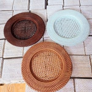 Set de table tressé fait main en matériaux naturels, écologique, pour la décoration de table de salle à manger, idéal pour la cuisine, l'hôtellerie et la restauration - Product Image 4