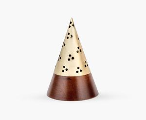 Quemador de incienso árabe Bakhoor, cono metálico Mabkhara, quemador de incienso Oud, base de madera, soporte tradicional árabe para incienso - Product Image 2