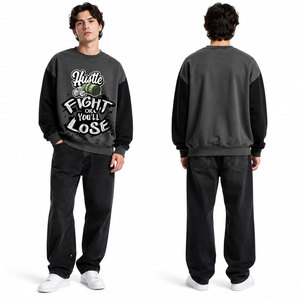 Streetwear High Quality French Terry Embossed Sweatshirts Custom <b>Puff</b> Print Heavyweight Sweatshirts - Product Image 6