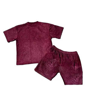 Top quality Men Bulk Order T Shirt Shorts <b>Set</b> Acid Wash Summer Cotton Casual Streetwear Matching Outfit Loose Fit summer <b>sets</b> - Product Image 2