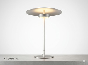 Lampe de table minimaliste en alliage d'aluminium KTT-240608-14A, LED blanc chaud, intensité réglable, interrupteur à bouton-poussoir, décoration de salon - Product Image 3