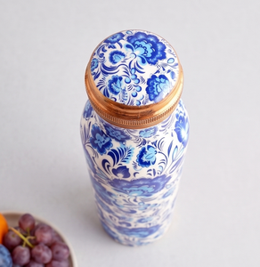 Botellas de Agua Impresas en Cobre Puro de Alta Calidad, Botella Elegante, Buena para la Salud, Tapa de Botella de Agua de Cobre, Beneficios Ayurvédicos para la Salud - Product Image 3