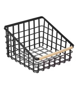 Metal Iron <b>Wire</b> <b>Basket</b> with Handle Set Of 2 Golden Finishing Multipurpose <b>Basket</b> for Grocery Picnic & Storage Use - Product Image 5