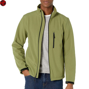 Chaqueta Softshell para Hombre, Cuello Alto, Cierre de Cremallera, Ropa de Trabajo, Resistente al Viento y al Agua, Ligera, para Exteriores - Product Image 3