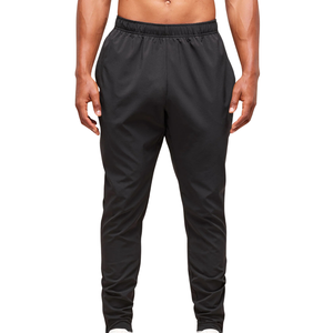Pantalon de jogging tissé slim fit pour homme, noir, léger, extensible, pour la gym, l'entraînement et le sport - Product Image 1