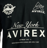 Customized OEM ODM Avirex Men's <b>Black</b> Short Sleeve T-Shirt O-Neck Casual Printed Letter Logo Regular Fit Jersey 100% Cotton - Product Image 6