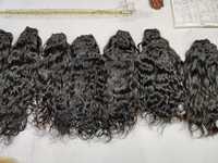 Meilleures extensions indiennes brutes ondulées 100 % lisses et durables, qualité vierge Super Double Drawn Remy, tissage micro-anneaux, style Deep Wave aligné