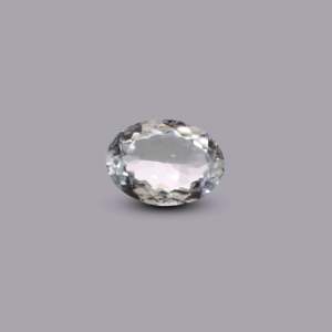 Natural Sky Blue Aquamarine 3.85 Carat Oval Cabochon Faceted Loose Gemstone for Fine Jewelry - Product Image 1