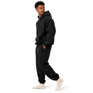 High Quality Personalized 100% Cotton Hoodies Unisex Oversized Fit Custom Men's Hoodie SparkleSleeve Pullover Sweatshirt B2B - Product Image 3
