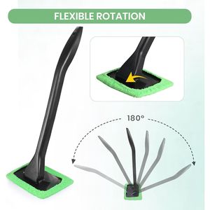 Kit di Pulizia per Parabrezza Auto con Manico Estensibile, 6 Pezzi, Lavabile e Riutilizzabile, con 5 Panni in Microfibra - Product Image 4