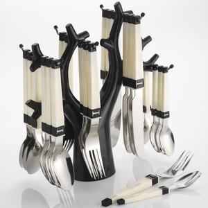 Offre Spéciale en relief creux argent écologique acier inoxydable 304 luxe couteau fourchette cuillère mariage couverts ensemble - Product Image 6