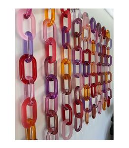 Décoration murale en maillons de chaîne faits main en résine écologique transparente et colorée, personnalisable, pour projets DIY, séparateur de pièce, style ange - Product Image 1