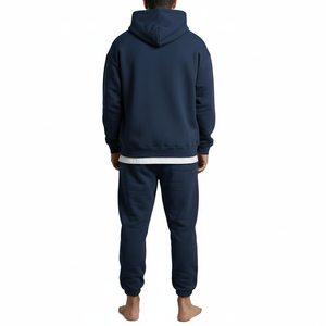 Conjunto Deportivo Informal de 2 Piezas para Hombre, Sudadera con Capucha y Pantalones Jogger de Algodón, Fabricante OEM ODM - Product Image 2