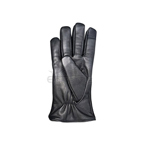 Black Sheepskin Leather <b>Gloves</b> <b>Warm</b> Lining Touchscreen Compatible Outdoor Use Driving Wholesale Winter Fashion <b>Gloves</b> - Product Image 2