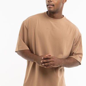 Camiseta Casual Oversize de Alta Calidad para Hombre, de Algodón Grueso, con Logotipo Personalizado y Estilo Urbano - Product Image 1
