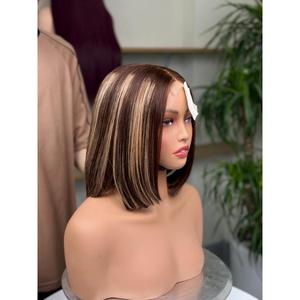 Perruque Lace Front 13x4 sans colle, cheveux vietnamiens bruts, donneur unique, ondulation naturelle, noir naturel, vente en gros - Product Image 6