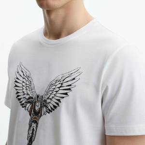 Nouveautés : T-shirts blancs pour hommes avec logo personnalisé, style vintage Highstreet, col rond, tissu respirant et confortable, vêtements d'extérieur - Product Image 4