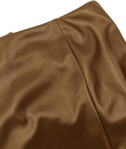OEM ODM <b>Women's</b> Faux Leather Cargo <b>Shorts</b> High Waist PU Leather <b>Utility</b> <b>Shorts</b> Custom Clothing Factory - Product Image 5
