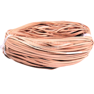 Artisan Handmade Natural Flat <b>Leather</b> Cord 3mm <b>Leather</b> Strip for Jewelry Crafting - Product Image 2