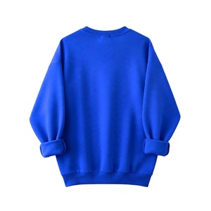 <b>Women</b> Oversized Blue Crew neck <b>Sweatshirt</b> <b>Red</b> Heart Graphic Print Long Sleeve Casual Loose Fit Fleece Pullover Street wear Top - Product Image 2