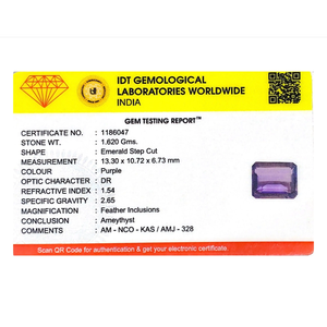 Loose Amethyst Gemstone 8.1 Carat Faceted Heart Cut for Fine Jewelry - Product Image 4